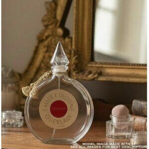 VTG Shalimar Guerlain 17 oz 500ml Montre Watch Bottle Ground Glass France EMPTY